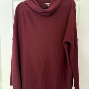 Smartwool Red Turtleneck Sweater with Ribbed Detailing